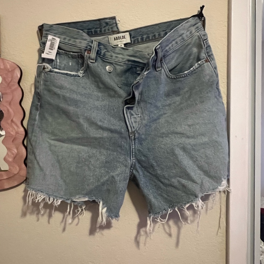 Agolde Distressed Denim Shorts
